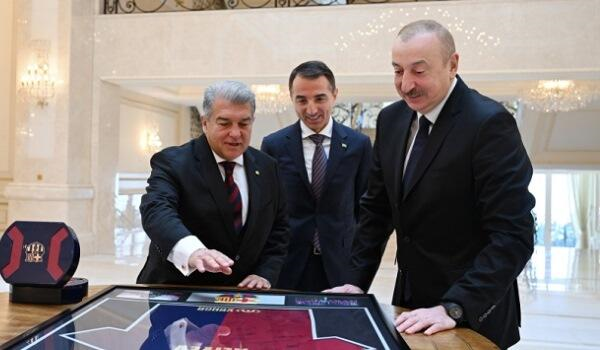 İlham Əliyev “Barselona”nın prezidentini qəbul etdi